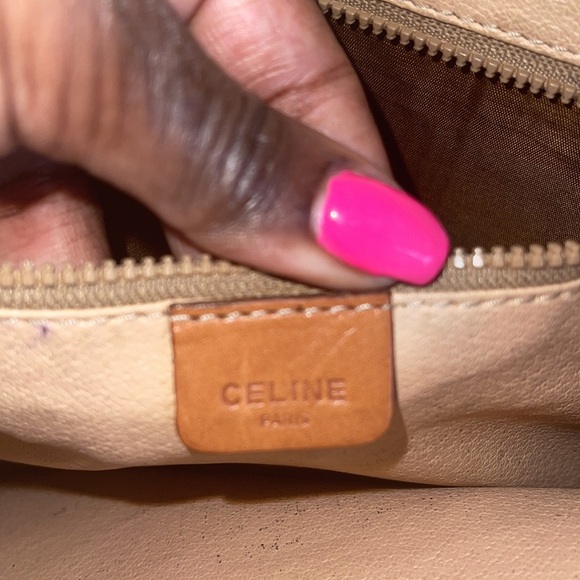 Authentic Vintage Celine Brown Macadam PVC Canvas and Leather Clutch Bag Large - Picture 10 of 13